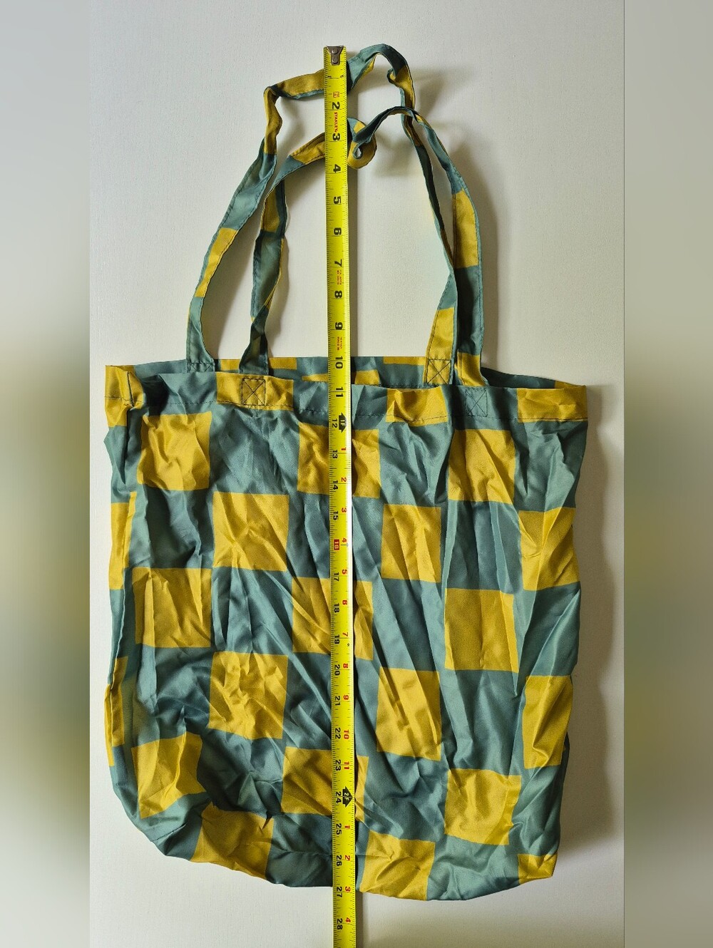 NWOT - Madewell Checkerboard Tote Bag in Gold and Teal